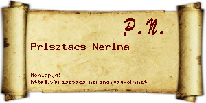 Prisztacs Nerina névjegykártya